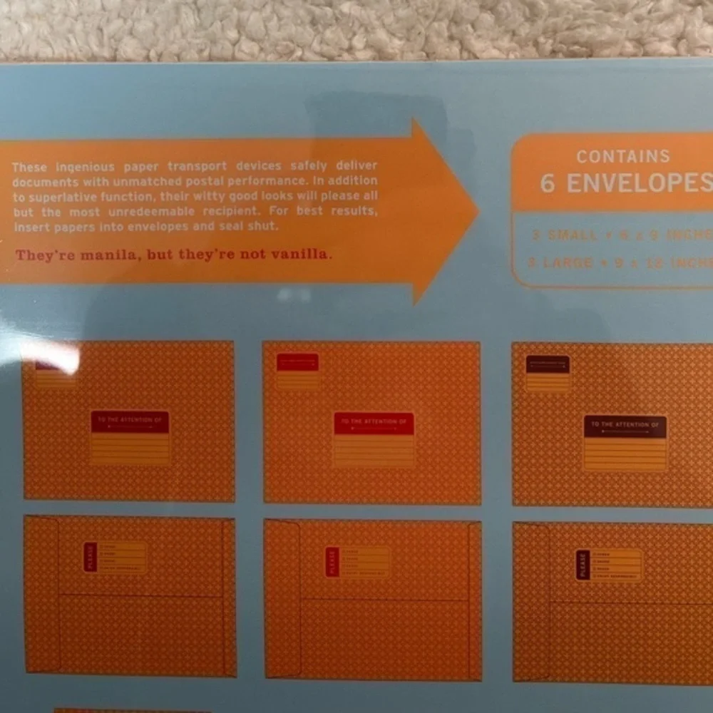 Knock Knock 6 Pack of Manila Not Vanilla Envelopes